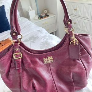 💯 Authentic Merlot Coach Shoulder Bag